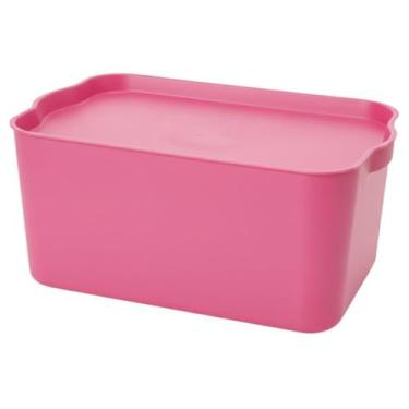 Imagem de Organizador Pequeno Alto com Tampa Rosa - Giotto