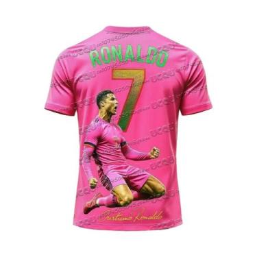 Imagem de Camisa De Futebol Ronaldo Impressa Em 3D, T-Shirt De Treino Respirável