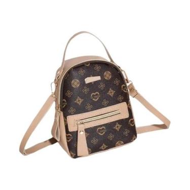 Imagem de Mochila feminina elegante, mochila de estudante fresca e macia, mochil