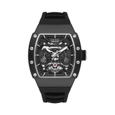 Imagem de Relógio Mecânico Automático Masculino MEGIR Em Aço Inoxidável Com Puls