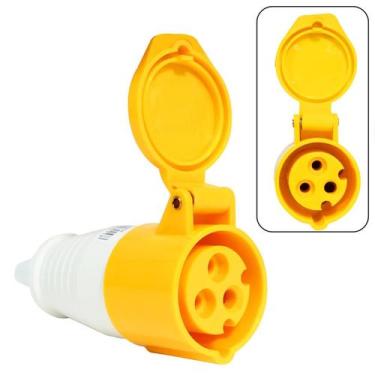 Imagem de Tomada Acoplamento 2p+t 16a Amarelo 4h 110/130v Omg 3054 - OMEGA