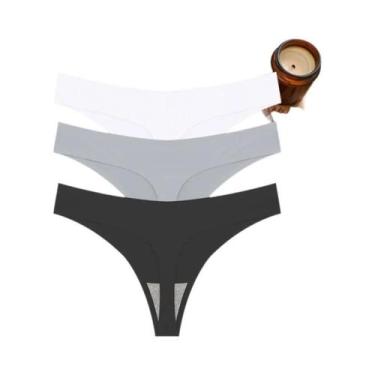 Imagem de Conjunto De Lingerie Sexy E Respirável Para Mulheres, T-back G-String,
