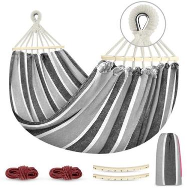 Imagem de Hamaca de Camping MOSFiATA Mejorada 250 kg Tela de Lona Gris