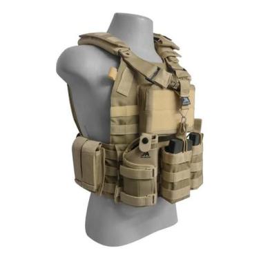 Imagem de Colete Tático Modular Plate Carrier 9 Acessórios TAMANHO P - J.A Rio M