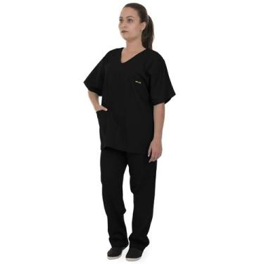 Imagem de Pijama Cirúrgico 100% Algodão Preto - Artipé - ARTIPE ORTOPEDICOS E ES