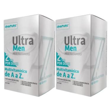 Imagem de Kit 2x Ultra Men 180 Tabletes Dynapure Multivitamínico
