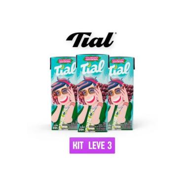 Imagem de Suco néctar tial kids uva 200ml - kit 3 unidades