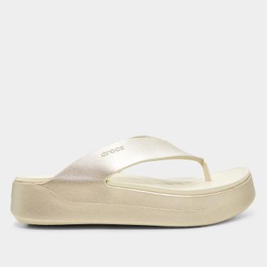 Imagem de Sandália Crocs Metallic Plataform Flip Feminina-Feminino