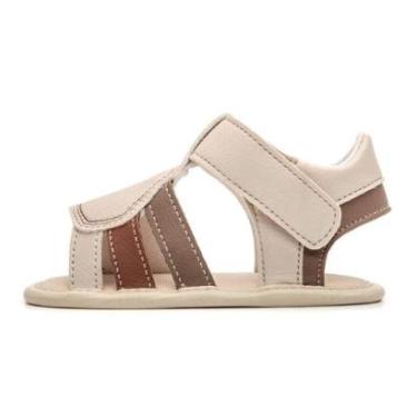 Imagem de Sandália Bebe Baby Menino Conforto Primeiros Passos Bege-Masculino