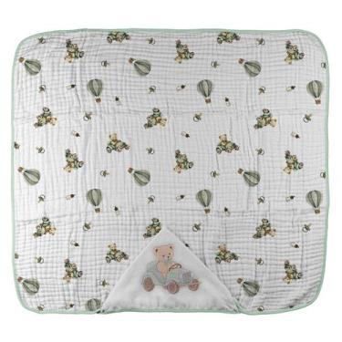 Imagem de Toalhão Soft Mais 3 Camadas de Fraldas 85cm x 1,05m Baby Joy, urso car