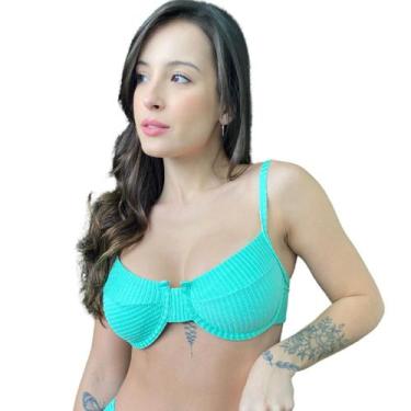 Imagem de Top Avulso Meia Taça Retrô Canelado Mônaco Cores - Califórnia Brasil, 