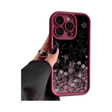 Imagem de Capa De Silicone Macia Antichoque Com Gradiente De Flores De Cerejeira