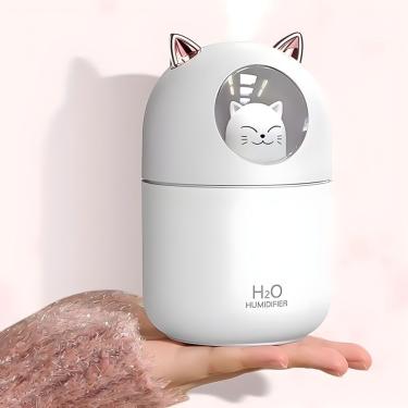 Imagem de Umidificador Aromatizador Difusor Infantil Umidificador Gatinho Luz RGB Utimix 300 ml L...