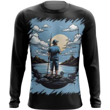 Imagem de Camiseta Manga Longa Pesca Esportiva Peixes Azul Paz 7 - Kasubeck Stor
