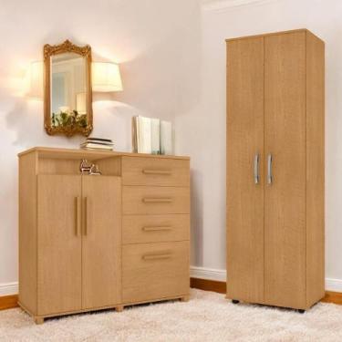 Imagem de Conjunto De Cômoda E Multiuso Naturalle Para Quarto - FRAMAR