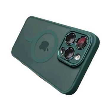 Imagem de Capa Magnética Translúcida Fosca Magsafe Para iPhone 16 pro Max 15 14 