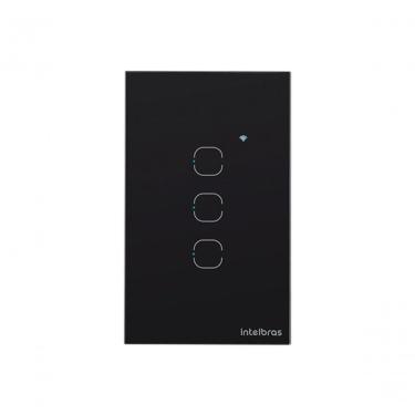 Imagem de Interruptor Smart Touch EWS 1003 Wi-Fi com 3 Teclas e Controle por Aplicativo e Voz Bra...