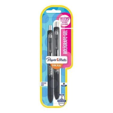 Imagem de Caneta Gel Paper Mate InkJoy - Preto - Blister com 2 Unidades