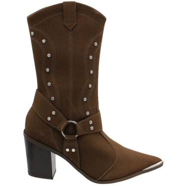 Imagem de Bota Cano Médio Vizzano Camurção London Feminina