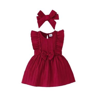Imagem de Vestido De Verão Para Bebê Menina 0-24 Meses, Conjunto De Princesa Com