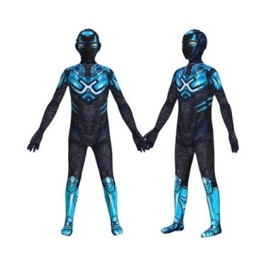 Imagem de Fantasia Infantil DC Blue Beetle Para Meninos E Meninas, Macacão De Ca