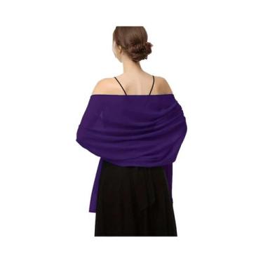 Imagem de Xale De Chiffon Leve Para Mulheres, Hijab Elegante Com Efeito De Bolha