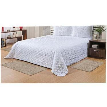 Imagem de kit tapete quarto beira cama Classic trigo 3 peças - Tapetes Oasis