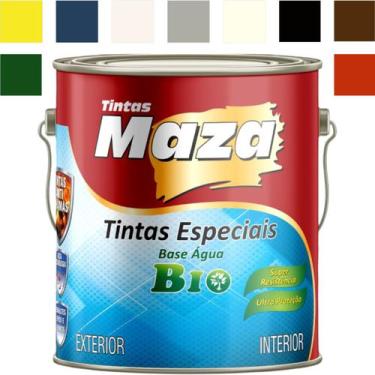 Imagem de Tinta Esmalte Base Água Para Metais Madeiras 900ml Cores - Maza, Azul 