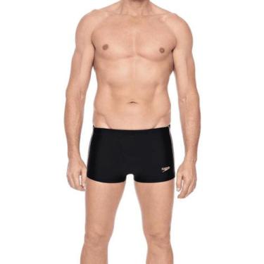 Imagem de Sunga Boxer Hidroshort Contrast Speedo Lycra Praia Piscina, Preto, GG