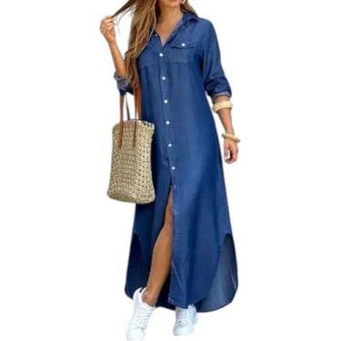Imagem de H1803-Vestido Chemise Camisão Chique Solto Estampado Oncinha Plus Size