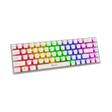 Imagem de Teclado Gamer Mecânico Evolut Lumini LED, Layout 60%, Switch Azul, Tra