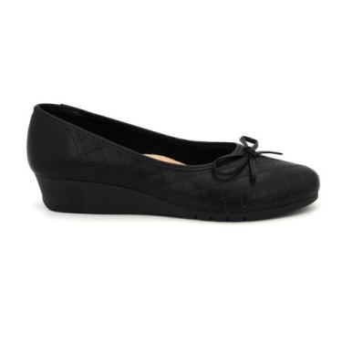 Imagem de Sapatilha Feminino Moleca 5156.705 Sapato Salto Anabela Laço Casual, 3