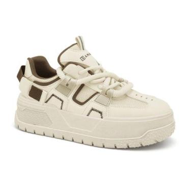Imagem de Tênis Feminino Ramarim Casual Plataforma Leve - 10193, Creme, 38