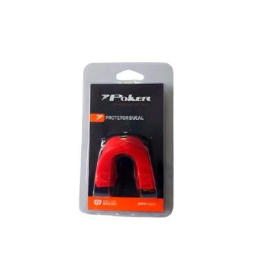 Imagem de Protetor Bucal Simples Boxe Muay Thai MMA Poker, Vermelho, Único, Unis