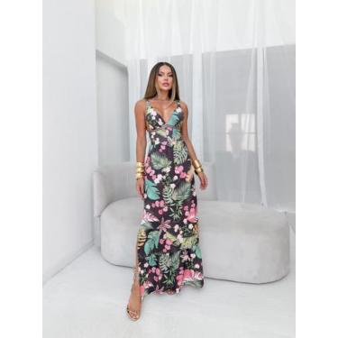 Imagem de Vestido longo floral fresh maria gueixa, Floral fresh, M