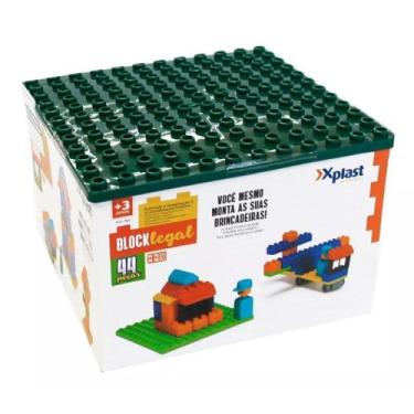 Imagem de Blocos De Montar Com Base 44 Pçs Brinquedo Didático Infantil  5105 - X