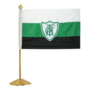 Imagem de Bandeira de Mesa do America Mineiro, Branco, Verde, Preto