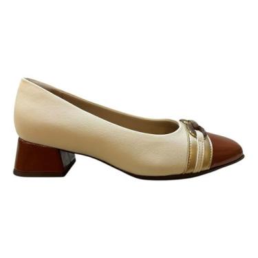 Imagem de Sapato Scarpin Feminino Piccadilly Ultraconforto Salto Médio Bico Quad