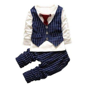 Imagem de Terno Conjunto Social Masculino Infantil Pajem Camisa Colete - anjo da