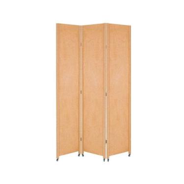 Imagem de 3 Biombo Slim Sanfonado Com Rodinhas E Dobradiças Mdf Cru Folha Painel
