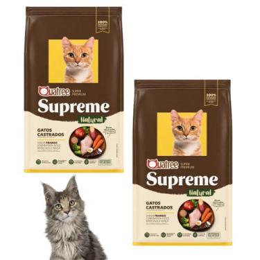 Imagem de KIt 2 Ração Quatree Supreme Para Gatos Castrados Frango e Batata Doce 