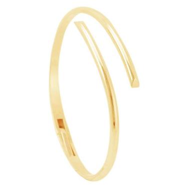 Imagem de Bracelete em Ouro 18k Liso Transpassado - AU10172 - BRUNA TESSARO JOIA