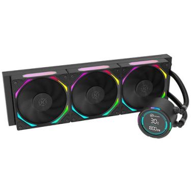 Imagem de Water cooler kalkan delta v2 360mm argb amd/intel com display preto kl