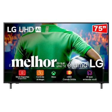 Imagem de Smart TV 75 LG AI UHD 4K HDR10 Pro 3 HDMI 1 USB Wi-Fi Bluetooth