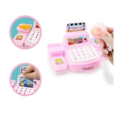Imagem de Brinquedo Caixa registradora Infantil Supermercado Luz Som - Arktoys