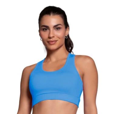 Imagem de Top Com Bojo Modelo Nadador Feminino Selene, M, Azul