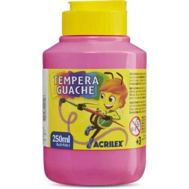 Imagem de Tinta Guache 250ML Rosa Pacote com 03 - Acrilex