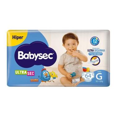 Imagem de Fralda Infantil BabySec UltraSec G com 64 unidades