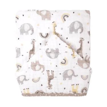 Imagem de Toalha soft com capuz bublim baby 100% algodão 70cm x 90cm estampas, G