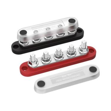 Imagem de Bloco De Distribuição De Energia 12V Com Tampa, 5 Terminais De Pino De